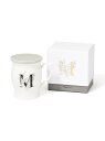 Francfranc イニシャルマグ フラワー M フランフラン 食器・調理器具・キッチン用品 グラス・マグカップ・タンブラー ホワイト