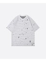 U:UME Broken Hole T ユーム トップス カットソー・Tシャツ グレー ホワイト【先行予約】*【送料無料】