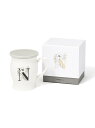 Francfranc イニシャルマグ フラワー N フランフラン 食器・調理器具・キッチン用品 グラス・マグカップ・タンブラー ホワイト