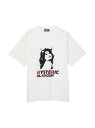 ヒステリックグラマー HYSTERIC GLAMOUR 2TONE DEVIL WOMAN Tシャツ ヒステリックグラマー トップス カットソー・Tシャツ ホワイト ブルー ブラック【送料無料】