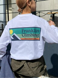 【SALE／10%OFF】CIAOPANIC TYPY 【Franklin Climbing】バックプリントロンTee チャオパニックティピー トップス カットソー・Tシャツ ホワイト オレンジ ブラック【RBA_E】【送料無料】