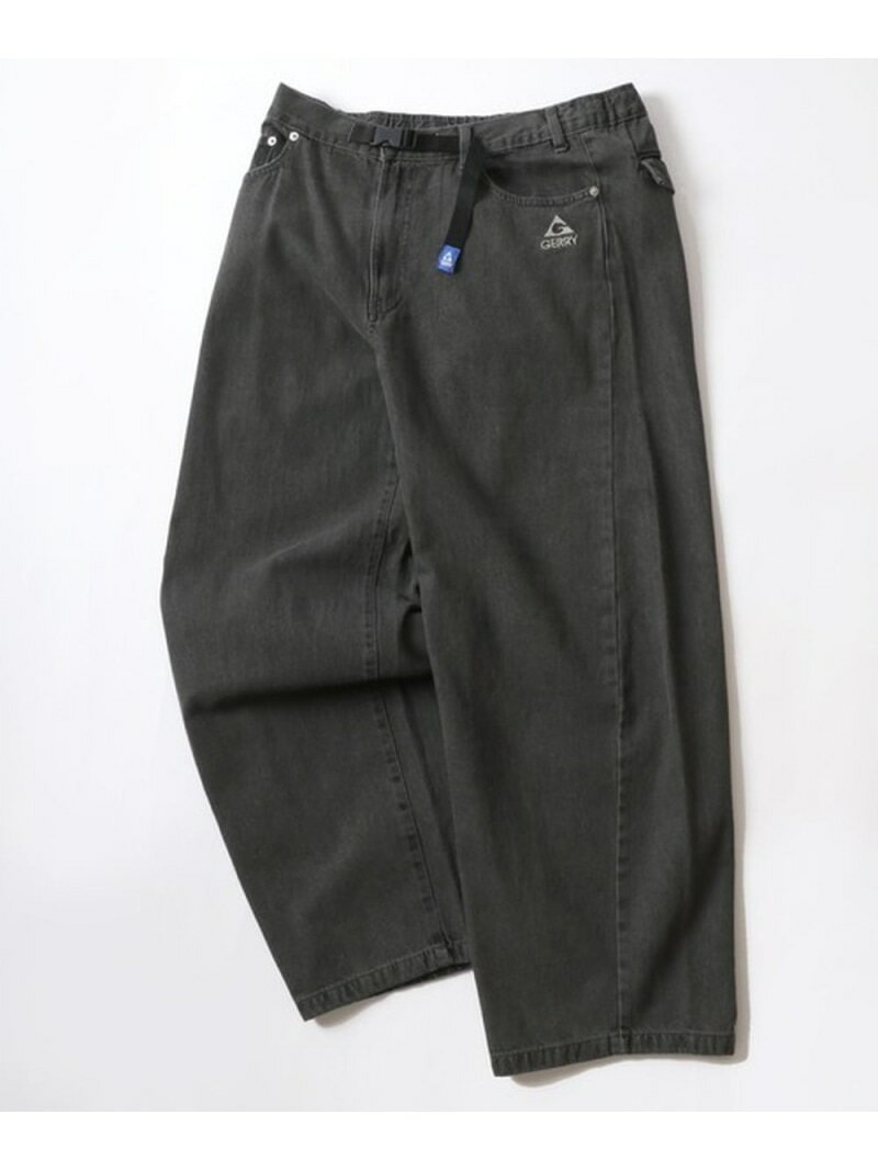 【SALE／10%OFF】GERRY GERRY ジェリー ワイド デニム バレルレッグ クライミングパンツ メンズ ラザル パンツ ジーンズ・デニムパンツ ブラック ブルー ネイビー【RBA_E】【送料無料】