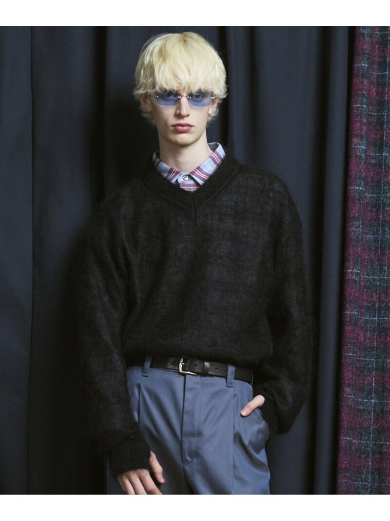 MAISON SPECIAL KID MOHAIR V-Neck Knit メゾンスペシャル トップス ニット ブラック ブラウン【送料無料】のサムネイル