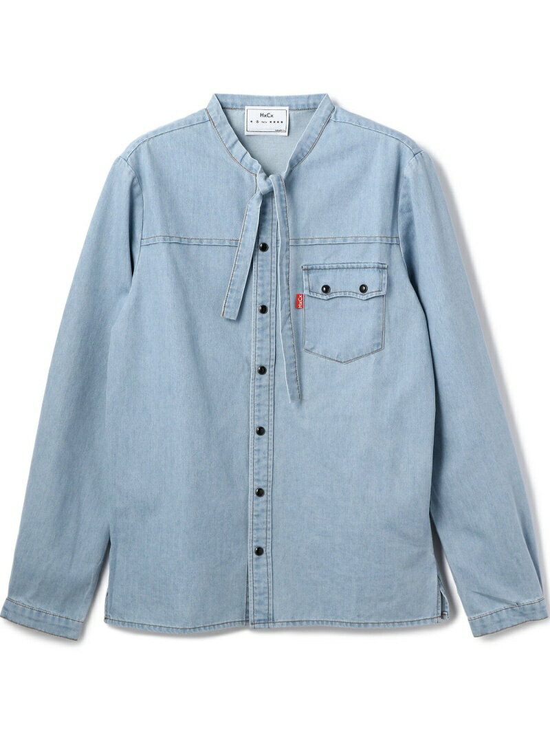 LHP HxCx takashi ito/エイチシー タカシ イトウ/RIBBON DENIM SHIRT/リボンデニムシャツ エルエイチピー トップス シャツ・ブラウス ブルー【送料無料】