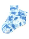 【SALE/20%OFF】Fun&Daily F&D:タイダイリブソックス ファンアンドデイリー 靴下・レッグウェア 靴下 ブルー イエロー【RBA_E】