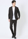 【SALE/20%OFF】TAKA-Q 軽量メッシュ レギュラーフィット 2ボタン2ピーススーツ チェックこげ茶 【25SS】 メンズ セットアップ ジャケット...