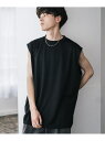Rocky Monroe 接触冷感 ポンチビッグシルエットノースリーブ ロッキーモンロー トップス ノースリーブ・タンクトップ ホワイト ネイビー グレー ブラ...