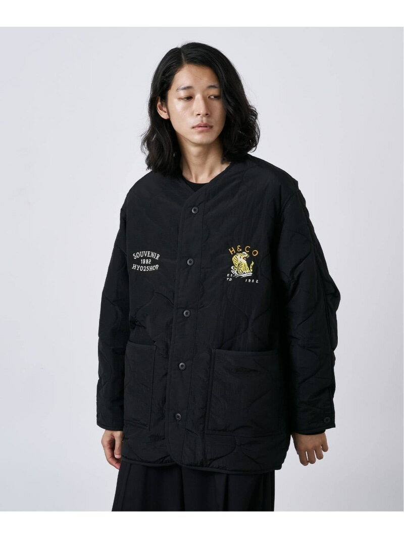 B.C STOCK HYO-HYO リップストップナイロン キルティングブルゾン ベーセーストック ジャケット・アウター その他のジャケット・アウター ブラウン カーキグリーン ベージュ ブラック【送料無料】