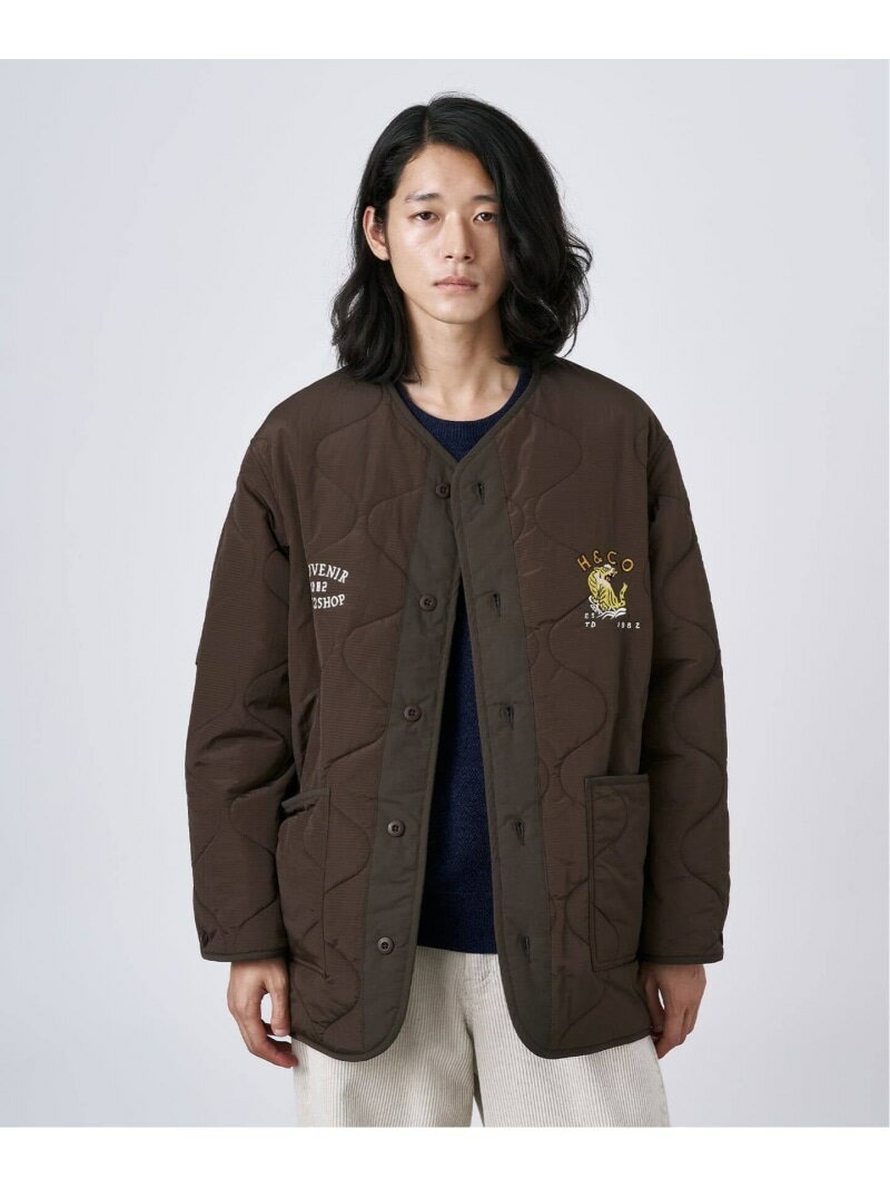 B.C STOCK HYO-HYO リップストップナイロン キルティングブルゾン ベーセーストック ジャケット・アウター その他のジャケット・アウター ブラウン カーキグリーン ベージュ ブラック【送料無料】