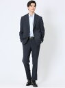 TAKA-Q 軽量メッシュ レギュラーフィット 2ボタン2ピーススーツ チェック青 【25SS】 メンズ セットアップ ジャケット ビジネス カジュアル 通勤 ...