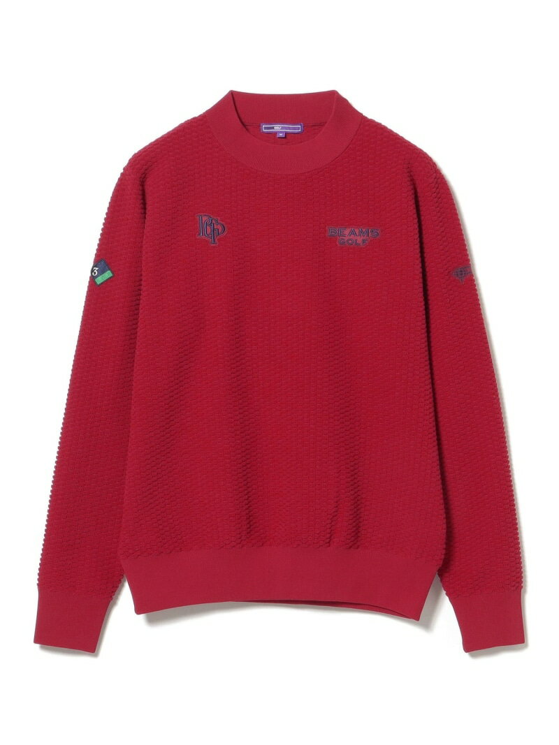 BEAMS GOLF PURPLE LABEL PURPLE LABEL / スフィダンテ パイル モックネックニット(バーガンディ) ビームス ゴルフ トップス ニット【送料無料】