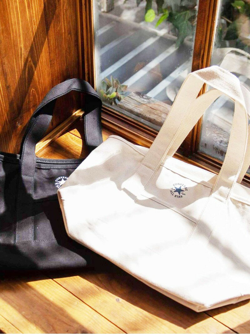 CONVERSE CONVERSE/(U)CV_CANVAS M TOTE BAG ハンドサイン バッグ トートバッグ ホワイト ネイビー ブラック レッド グレー ベージュ【送料無料】