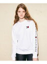 TOMMY HILFIGER (U)TOMMY HILFIGER(トミーヒルフィガー) 【オンライン限定】フレンチテリー ロゴロングスリーブスウェット トミーヒルフィガー トップス スウェット・トレーナー ホワイト ネイビー グレー【送料無料】