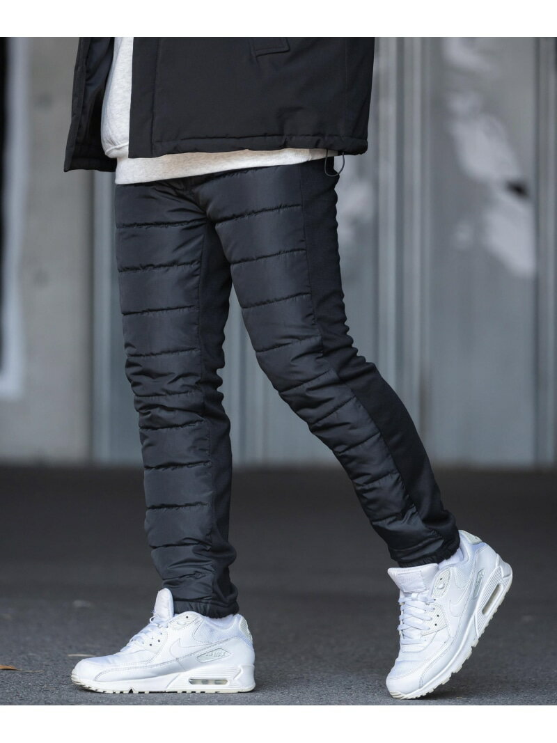 【SALE／10%OFF】Rocky Monroe ファイバーダウンスリムジョガーパンツ ロッキーモンロー パンツ ジャージ・スウェットパンツ ブラック ベージュ グレー カーキ ネイビー【RBA_E】のサムネイル