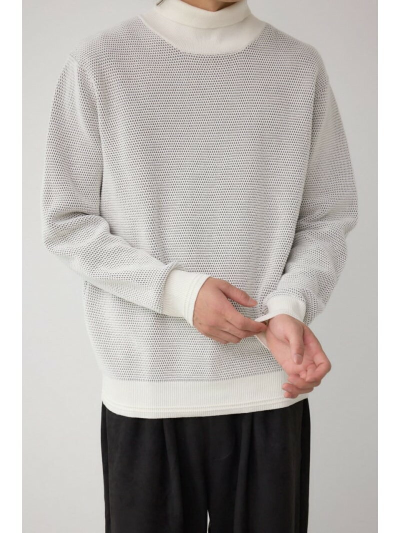 AZUL BY MOUSSY ハニカムタートルネックニット アズールバイマウジー トップス ニット ブラック グレー ホワイト【送料無料】