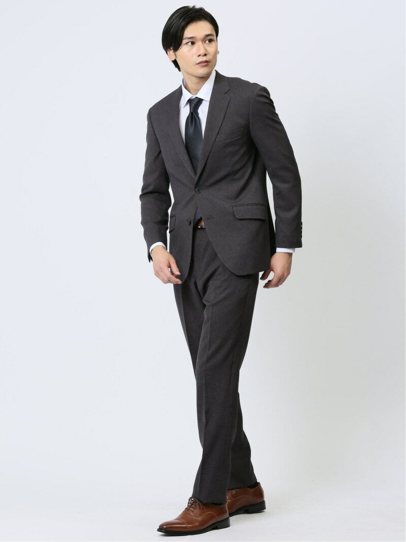 TAKA-Q 【24AW】 ストレッチウォッシャブル レギュラーフィット 2ボタン2ピーススーツ ピンヘッドグレー メンズ セットアップ ジャケット ビジネス カジュアル 通勤 仕事 タカキュー スーツ・フォーマル セットアップスーツ グレー【送料無料】