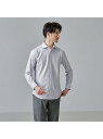 ABAHOUSE LASTWORD 【FLEX SHIRTS】マルチストレッチ シャンブレー ストライプ シャツ アバハウス トップス シャツ ブラウス グレー ホワイト【送料無料】