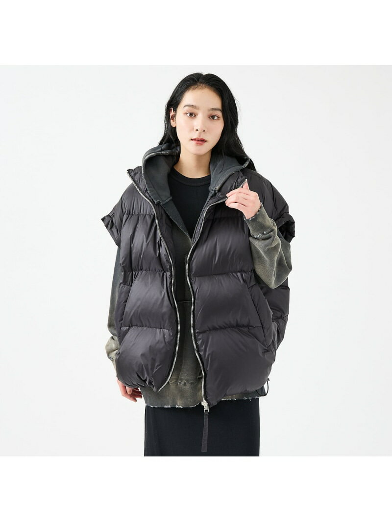 ABAHOUSE LASTWORD 【upper hights / アッパーハイツ】Chur BIGシルエット ダウ アバハウス ジャケット・アウター ダウンジャケット・ダウンベスト グレー ブラック【送料無料】のサムネイル