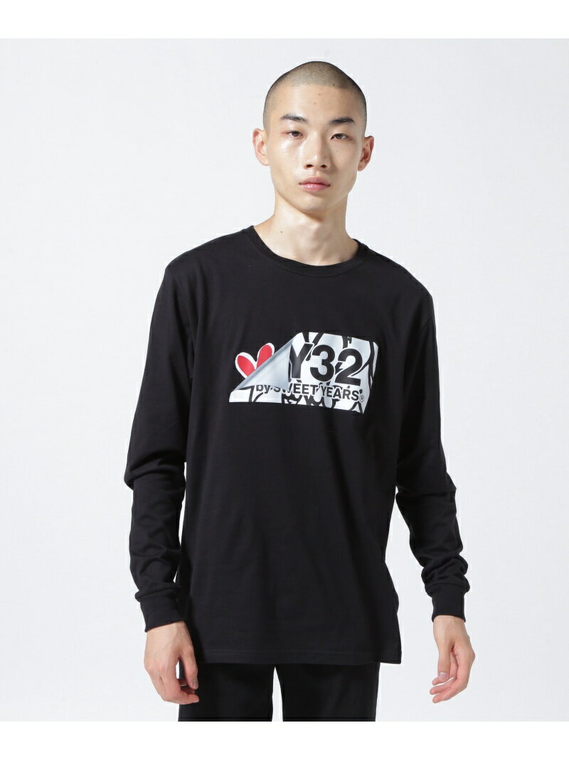 ROYAL FLASH SY32 by SWEETYEARS/HEART DRIP BOX LOGO L/S TEE ロイヤルフラッシュ トップス カットソー・Tシャツ ブラック ホワイト【送料無料】