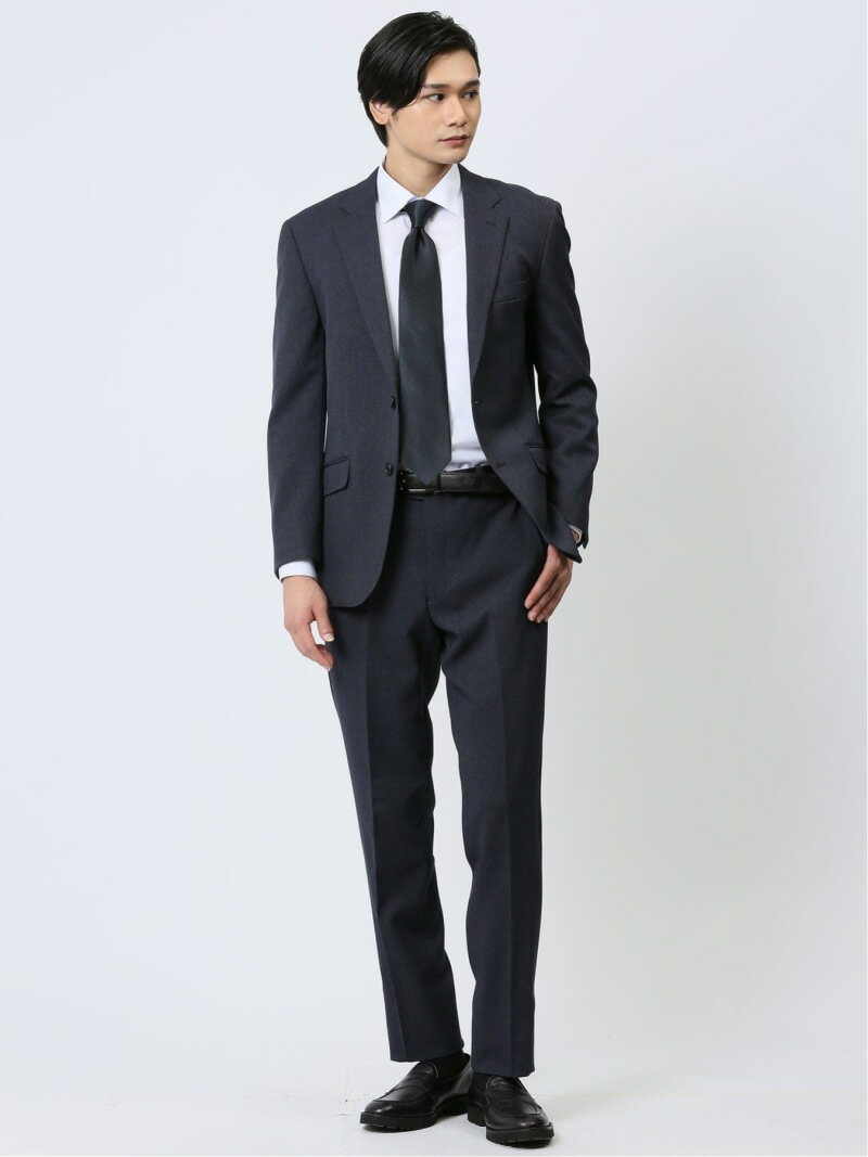 TAKA-Q 【24AW】 ストレッチウォッシャブル レギュラーフィット 2ボタン2ピーススーツ シャーク青 メンズ セットアップ ジャケット ビジネス カジュアル 通勤 仕事 タカキュー スーツ・フォーマル セットアップスーツ ブルー【送料無料】