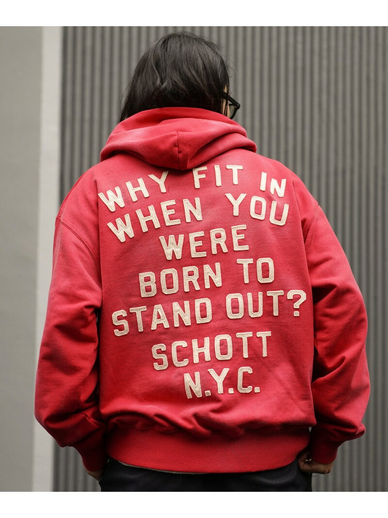 Schott WEB LIMITED/HOODED SWEAT LETTERING SCHOTT/^O Vbg p[J[ Vbg gbvX p[J[Et[fB[ bh ubN O[yz