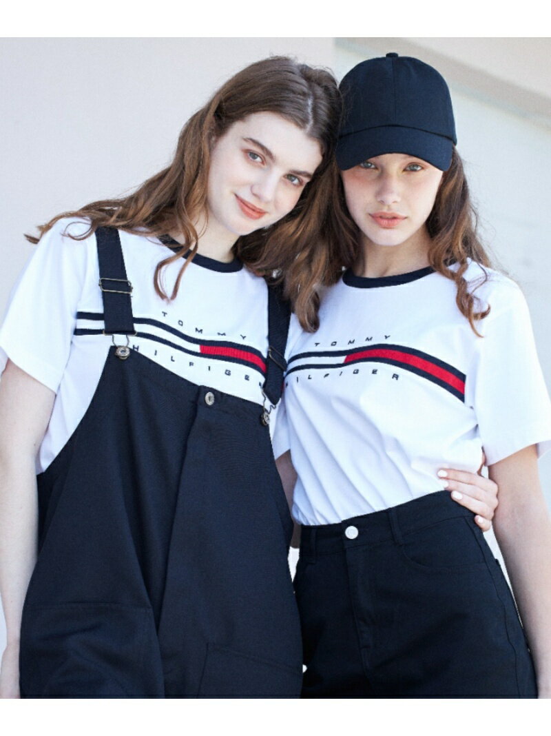 【SALE／18%OFF】TOMMY HILFIGER (U)TOMMY HILFIGER(トミーヒルフィガー) 【オンライン限定】トミーヒルフィガーロゴTシャツ / TINO TEE トミーヒルフィガー トップス カットソー・Tシャツ ホワイト ブラック グレー レッド【RBA_E】【送料無料】