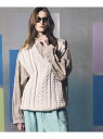 MAISON SPECIAL Cable Knit Combination Prime-Over Woven Shirt Half-Zip Pullover ]XyV gbvX ̑̃gbvX ubN zCg p[vyz