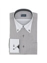 BRICK HOUSE by Tokyo Shirts 【Layered Cool】 ボタンダウン 長袖 形態安定 ワイシャツ BM01J203AB16B1M-39 トーキョーシャツ スーツ・フォーマル Yシャツ・カッターシャツ グレー【送料無料】(4)