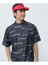 PEARLY GATES トリコット4WAYブロックジャガード半袖モックネックカットソー <ヒョウ柄><Relaxシリーズ> パーリーゲイツ トップス その他のトップス レッド ネイビー【送料無料】