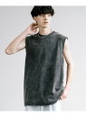 Rocky Monroe スノーウォッシュダメージ加工ノースリーブT ロッキーモンロー トップス ノースリーブ・タンクトップ ブラック【送料無料】