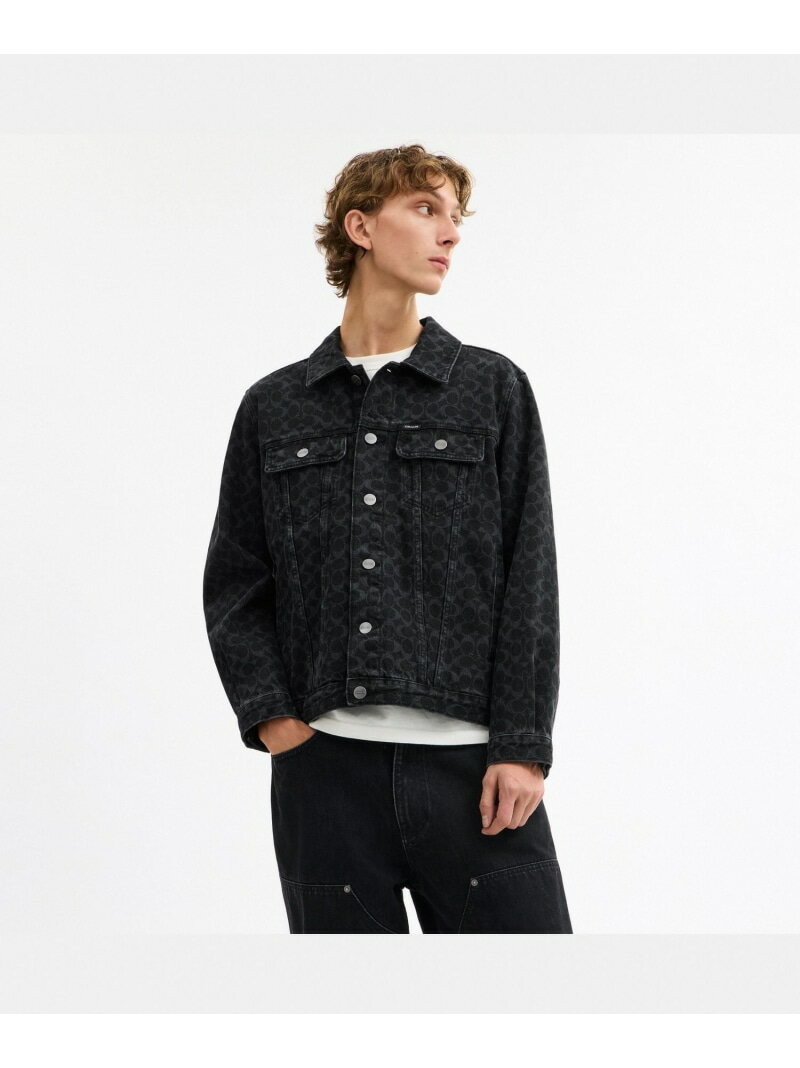 COACH OUTLET 【公式】シグネチャー デニム ジャケット コーチ　アウトレット ジャケット・アウター デニムジャケット ブラック【送料無料】