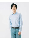 BEAMS HEART MEN コットンカラミ カッタウェイカラー シャツ 25SS(S~XL) ビームス ハート トップス シャツ・ブラウス ホワイト ネイビー ブルー【送料無料】(4)