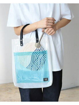 B印 ヨシダ 阿以波 × PORTER × B印 ヨシダ / 別注 京うちわ&トートバッグ ビージルシ ヨシダ バッグ トートバッグ ホワイト ブラウン ブルー【送料無料】