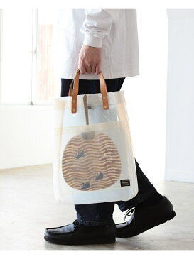 B印 ヨシダ 阿以波 × PORTER × B印 ヨシダ / 別注 京うちわ&トートバッグ ビージルシ ヨシダ バッグ トートバッグ ホワイト ブラウン ブルー【送料無料】