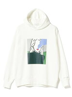 B:MING by BEAMS B:MING by BEAMS / オートモアイ プリント パーカ ビーミング ライフストア バイ ビームス カットソー スウェット ブラック ベージュ【RBA_E】