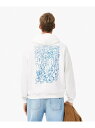 【SALE/40%OFF】LACOSTE グラフィックバックプリントスウェットフーディー / 裏パイルスウェットパーカー ラコステ トップス パーカー・フーディー ブラック ホワイト【RBA_E】【送料無料】