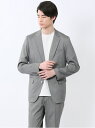 【SALE/20%OFF】TAKA-Q クロスストレッチ スリムフィット 2ボタンジャケット ライトグレー(セットアップ可能) 【25SS】 メンズ セットアッ...