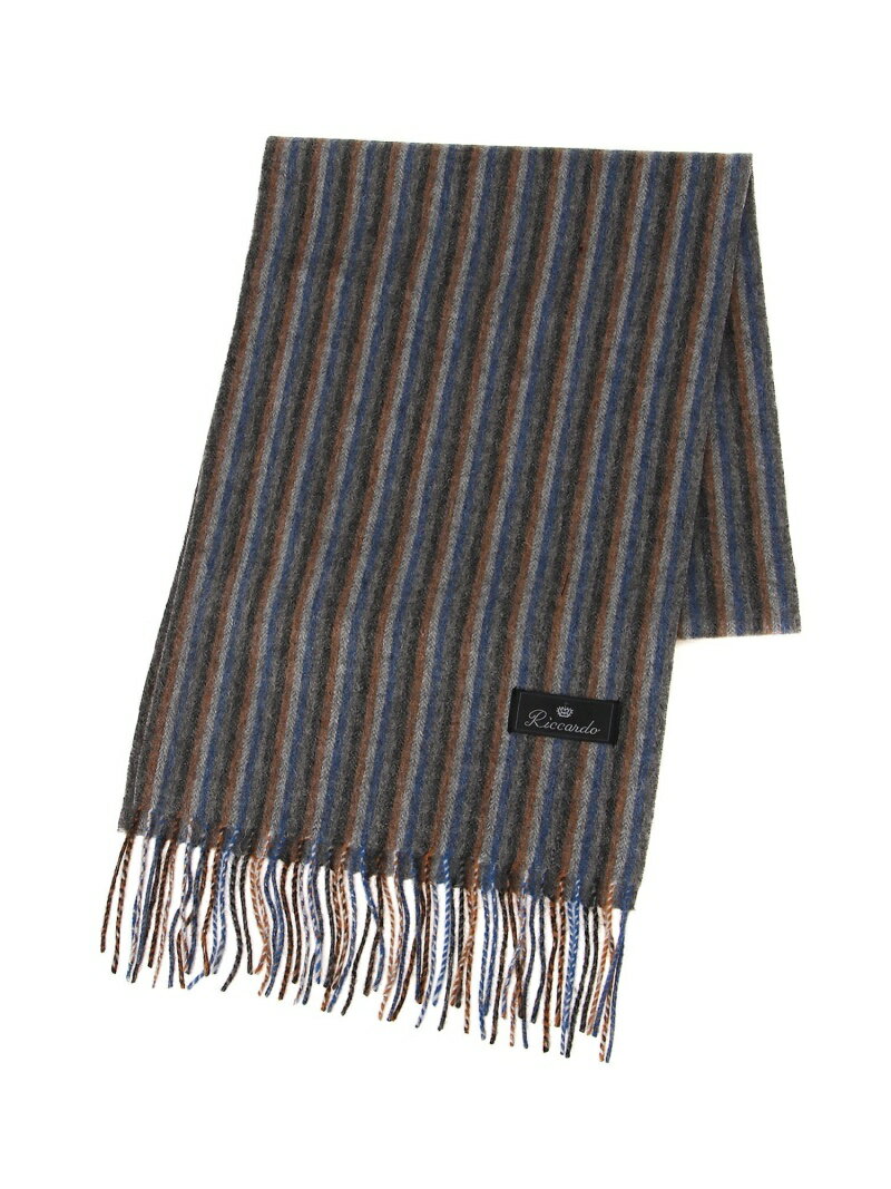 【SALE/50%OFF】realize select realize select/(U)【Gl】ウールマフラー レアリゼ ファッション雑貨 マフラー・ストール・ネックウォーマー グレー パープル【RBA_E】
