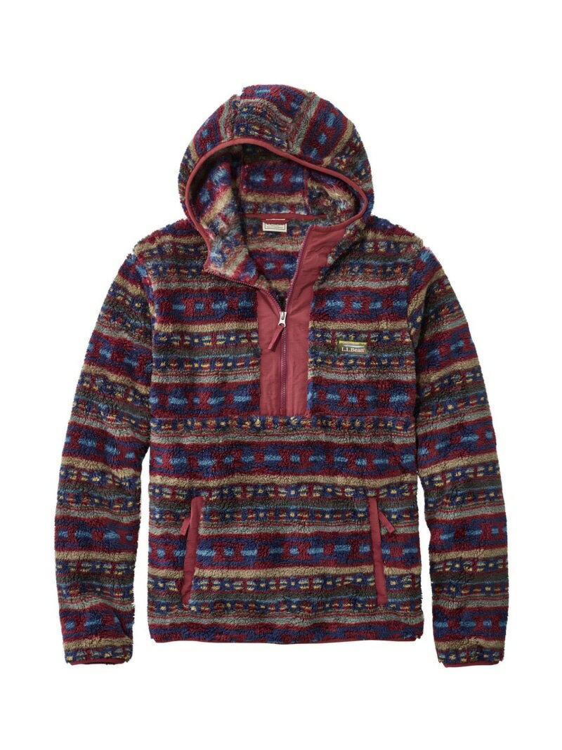 L.L.Bean エル・エル・ビーン・ハイパイル・フリース・フーディ、プリント 米国フィット・レギュラー エルエルビーン トップス パーカー・フーディー ブラウン【送料無料】のサムネイル