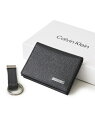 カルバンクライン 名刺入れ（メンズ） ADPOSION ADPOSION/(M)【Calvin Klein/カルバンクライン】Card Case / ワンポイント レザーカードケース(キーストラップ付) テットオム 財布・ポーチ・ケース 名刺入れ・カードケース ブラック【送料無料】