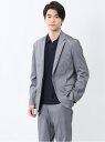 【SALE/20%OFF】TAKA-Q クロスストレッチ スリムフィット 2ボタンジャケット 青(セットアップ可能) 【25SS】 メンズ セットアップ ジャケ...