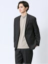 m.f.editorial ストレッチ スリムフィット 2ボタンジャケット デニム風黒(セットアップ可能) 【25SS】 メンズ セットアップ ジャケット ビジ...