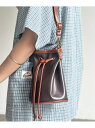 【SALE/40%OFF】CPCM PU巾着ショルダーバッグ シーピーシーエム バッグ ショルダーバッグ ブラウン ブラック【RBA_E】
