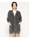 【SALE/40%OFF】WTW (U)WTW スノウ エルボーパッチ コットンニットカーディガン ダブルティー トップス カーディガン ブルー ブラック【RBA_E】【送料無料】(4)
