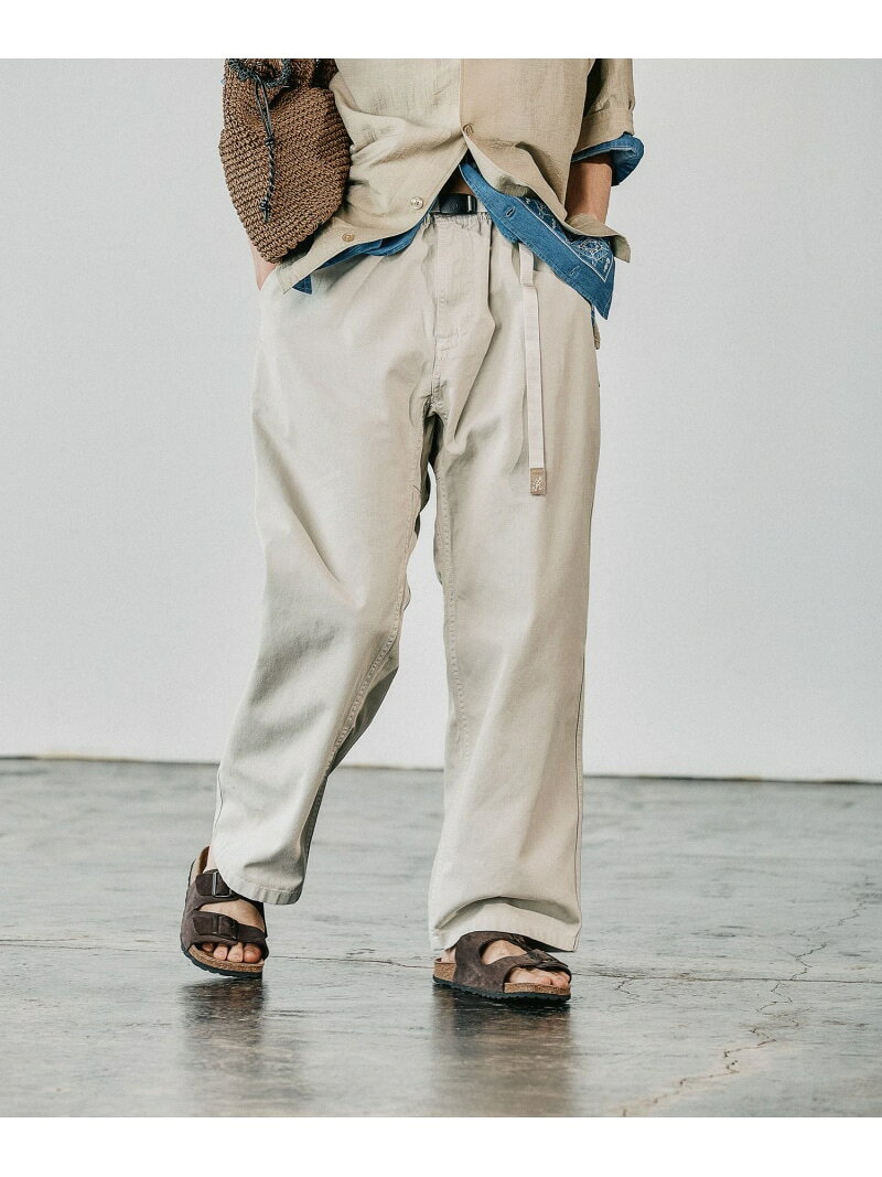 BAYFLOW 【Gramicci(グラミチ)】別注コットンツイルワイドパンツ ベイフロー パンツ その他のパンツ ホワイト ブラック【送料無料】