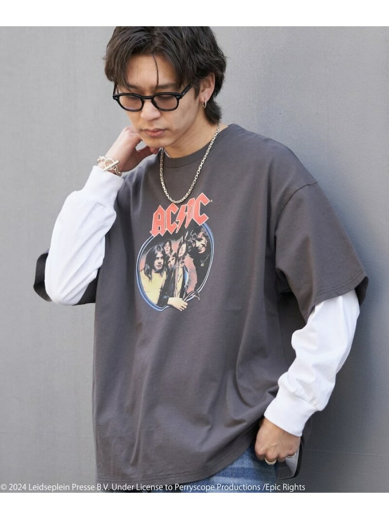 【SALE／30%OFF】PUBLUX 別注 ACDC TEE 24SS フリークスストア トップス カットソー・Tシャツ ブラック【RBA_E】【送料無料】