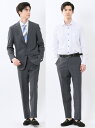 【SALE/10%OFF】TAKA-Q ストレッチウォッシャブル レギュラーフィット 2ボタン2パンツスーツ チェックグレー タカキュー スーツ・フォーマル セ...