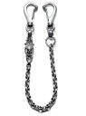 CRIMIE GOOD LUCK SKULL HORSESHOE WALLET CHAIN ガーデン ファッショングッズ チャーム/キーチェーン シルバー【送料無料】