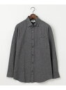 JOSEPH ABBOUD ドットジャガード ジャージー シャツ ジョセフアブード トップス シャツ・ブラウス グレー ネイビー パープル