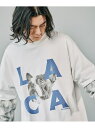 【SALE/20%OFF】BAYFLOW ドッグフェイスデザインTシャツ ベイフロー トップス カットソー・Tシャツ ブラック ホワイト【RBA_E】【送料無料】(4)